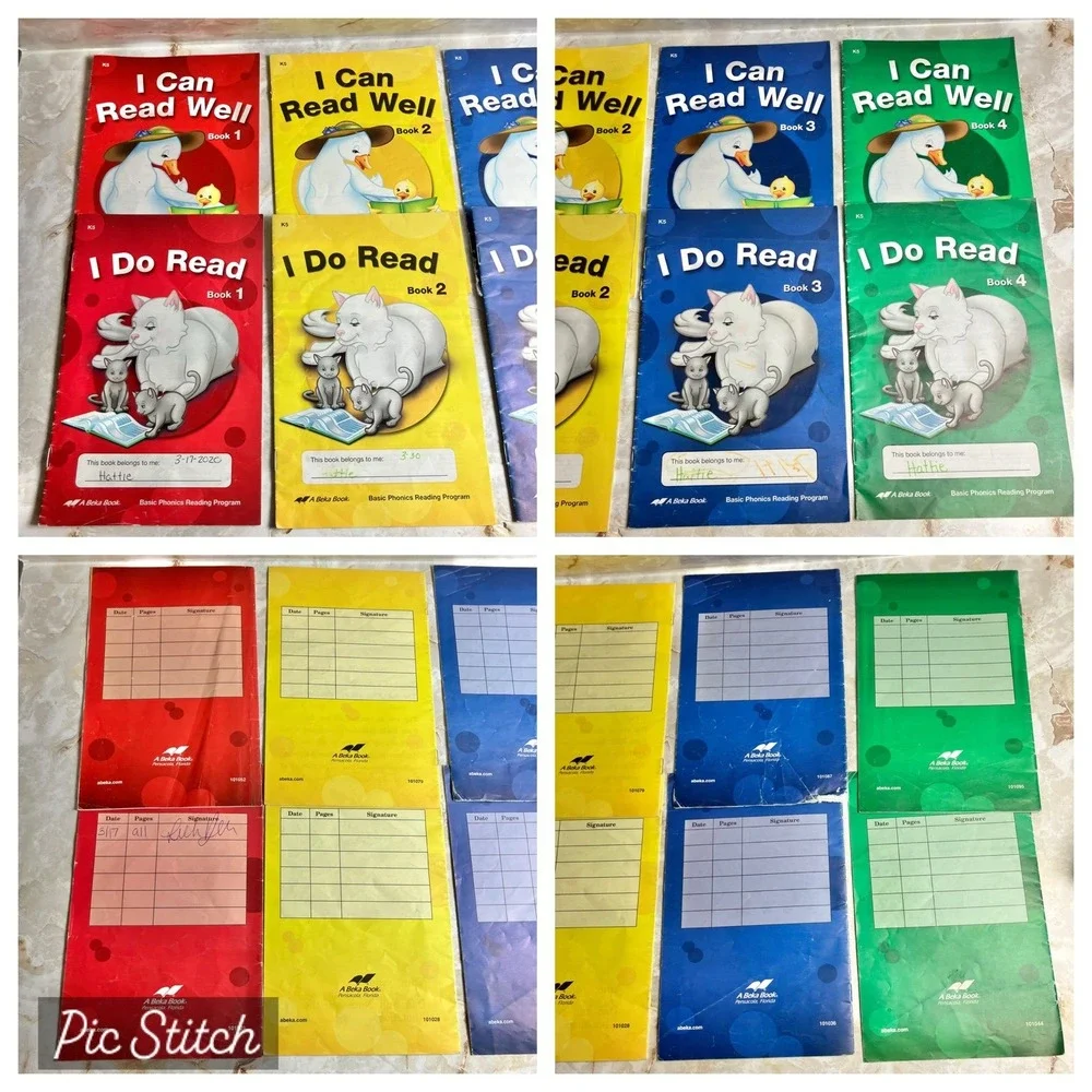 Abeka K4 & K5 Early Reading & Phonics Curriculum Books Complete Sets (4)